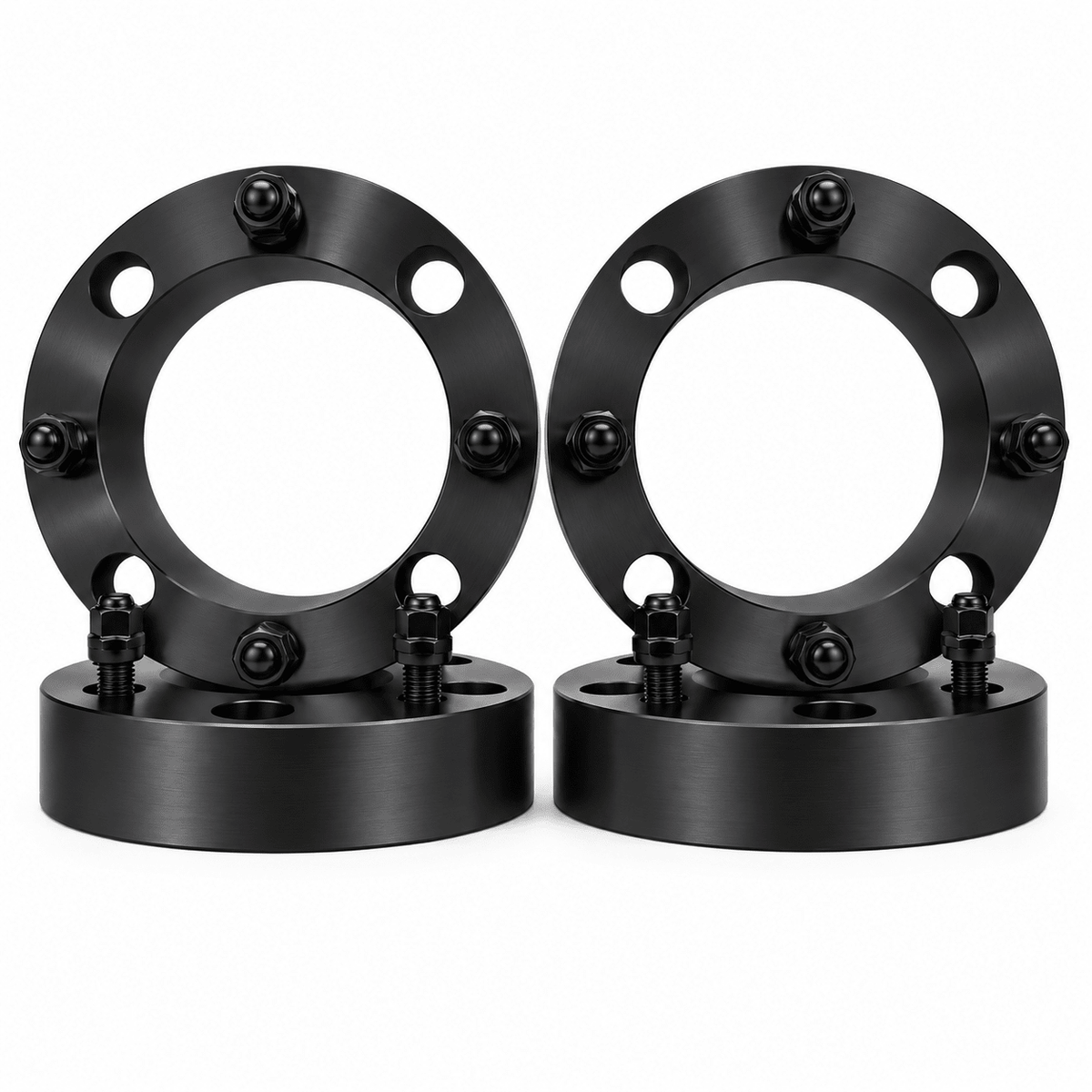 4x 4x156 Wheel Spacers | 2" Inch (50mm) | 3/8-24 Studs & Lug Nuts | 110mm Center Bore | Forged 6061 T-6 Aerospace Grade Hard Anodized Aluminum - SET Group USA