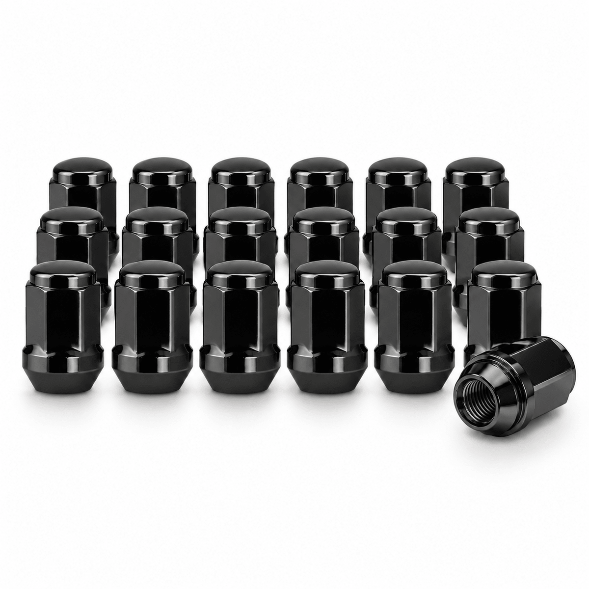 20x Black Lug Nuts Bulge Acorn Lugs | 12X1.25 | Subaru Sti Brz Wrx | Scion Fr-S - SET Group USA
