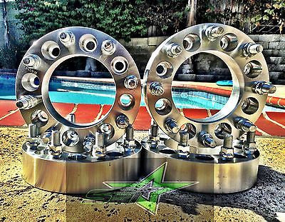 8X170 To 8X6.5 Wheel Adapters | 2" Inch (50Mm) 8 Lug Chevy, Dodge Wheels On Ford - Set Group USA