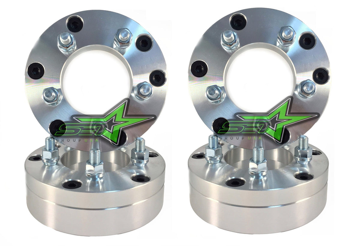 4 WHEEL ADAPTERS 5x4.5 TO 6x5.5 | USE 6 LUG WHEELS ON 5 LUG CAR | 2" INCH THICK - Set Group USA