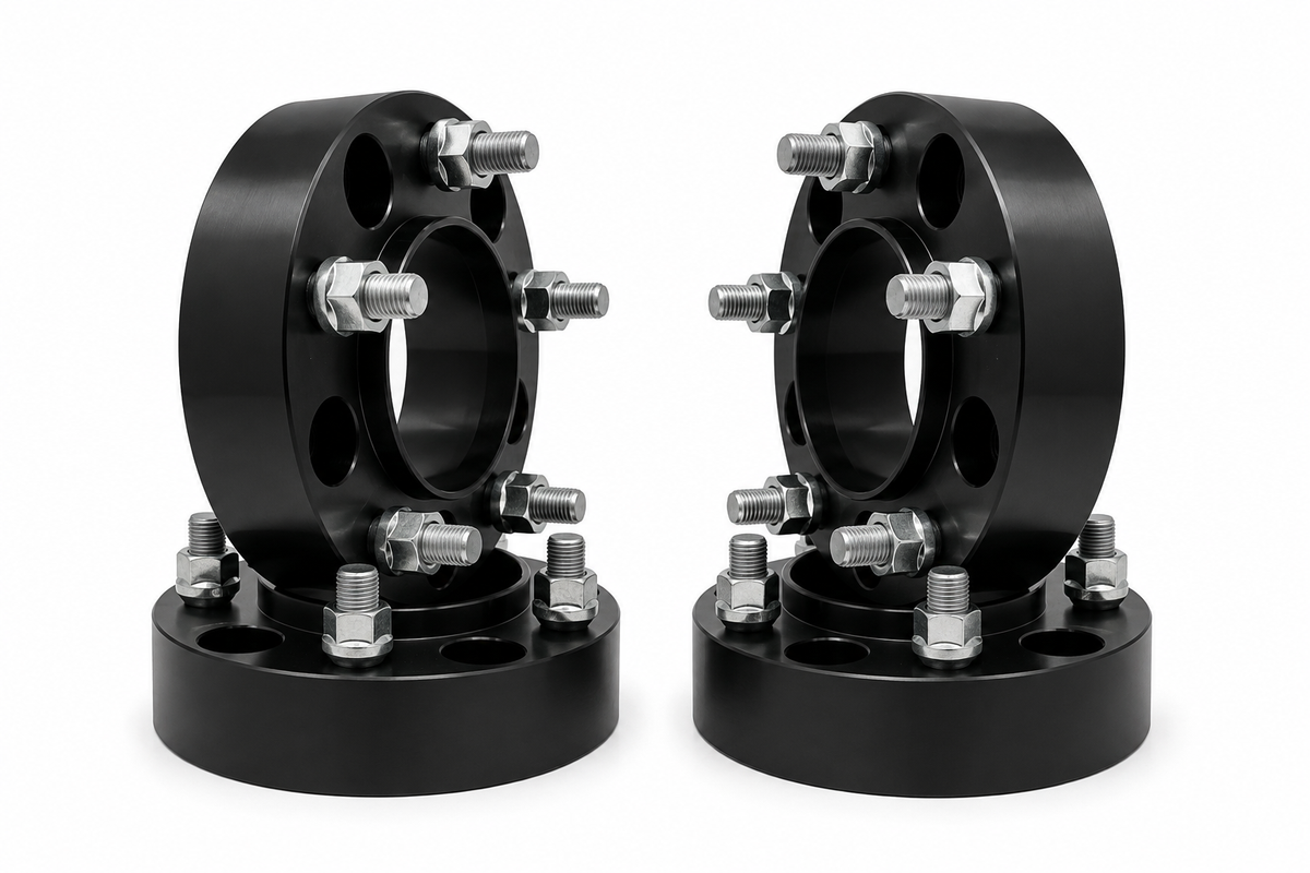 4x 5x150 Toyota Tundra Sequoia Land Cruiser 2007-2021 Hub Centric Wheel Spacers | 2" Inch (50mm) | 14x1.5 Studs & Lug Nuts | 110mm Center Bore & Wheel Centering Lip | Forged 6061 T-6 Aluminum