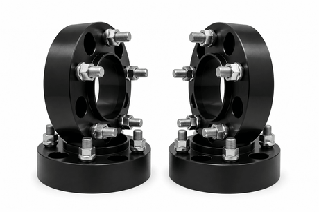 4x 5x150 Hub Centric Wheel Spacers | 2" Inch (50mm) | 14x1.5 Studs & Lug Nuts | 110mm Center Bore & Wheel Centering Lip | Forged 6061 T-6 Aerospace Grade Hard Anodized Aluminum - SET Group USA