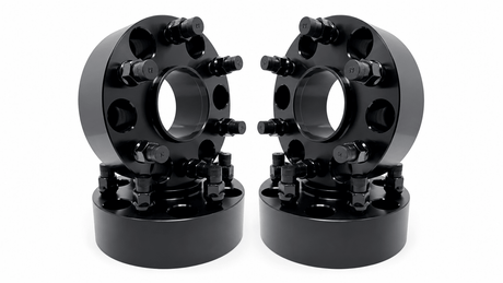 4x 6x5.5 to 6x135 Chevy To Ford Hub Centric Wheel Adapters | 2" Inch Thick (50mm) | 14x1.5 Studs & Lug Nuts | 78.1mm Center Bore & 87.1mm Wheel Centering Lip | Forged 6061 T-6 Aerospace Grade Hard Anodized Aluminum - SET Group USA