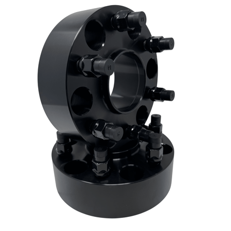 2x 6x5.5 to 6x135 Hub Centric Wheel Adapters | 2" Inch Thick (50mm) | Chevy Silverado 1500 GMC Sierra 1500 1999 & Newer | 14x1.5 Studs & Lug Nuts | 78.1mm Center Bore & 87.1mm Wheel Centering Lip | Forged 6061 T-6 Aluminum - SET Group USA