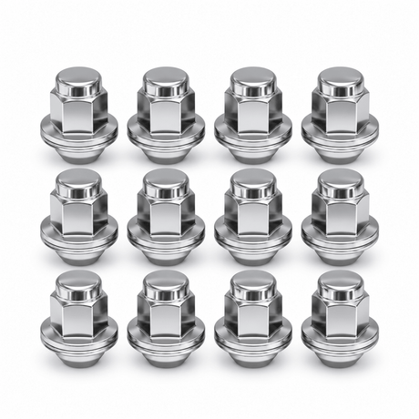 14x1.5 OEM Toyota / Lexus Style Mag Lug Nuts For Tacoma, Tundra, Land Cruiser, Sequoia, LX, GX Chrome Wheel Lugs With Attached Washer 14mm x 1.5 - SET Group USA