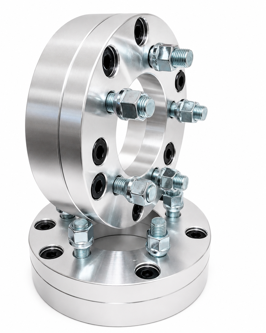 4 Wheel Adapters 6X5.5 To 5X135 | Use 5 Lug Wheels On 6 Lug Car | 2" Inch Thick 14x1.5 Studs & Lugs