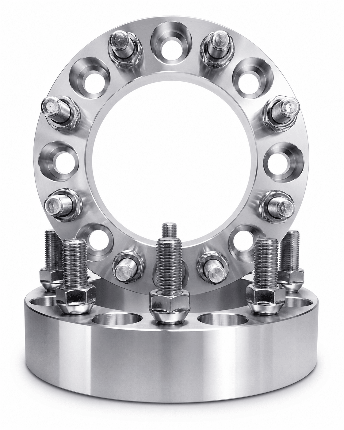 4x 8x170 Wheel Spacers Ford F-250/F-350 2003+, 2" inch, 2 Hub & Wheel Centric Fronts + 2 Lug Centric Rears, M14x1.5 + 32 Free Black or Chrome Spline Lug Nuts - SET Group USA