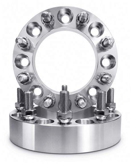 4x 8x170 Wheel Spacers Ford F-250/F-350 2003+, 2" inch, 2 Hub & Wheel Centric Fronts + 2 Lug Centric Rears, M14x1.5 + 32 Free Black or Chrome Spline Lug Nuts - SET Group USA