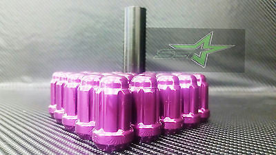 23 Purple Jeep Lug Nuts 6 Spline Tuner | 1/2"-20 | Closed End |+2 Keys 5X5 5X4.5 - Set Group USA - 9