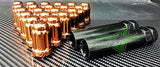 20 Orange Mustang Lug Nuts | Racing 6 Spline Lugs | 1/2"-20 | +2 Keys | 5X4.5 - Set Group USA - 6