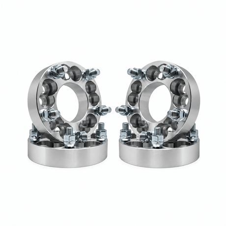 4x 5x4.5 Or 5x4.75 to 5x100 Wheel Adapters | 1.25" Inch Thick (32mm) | 12x1.5 Studs & Lug Nuts | 74mm Center Bore | Forged 6061 T-6 Aerospace Grade Hard Anodized Aluminum - SET Group USA