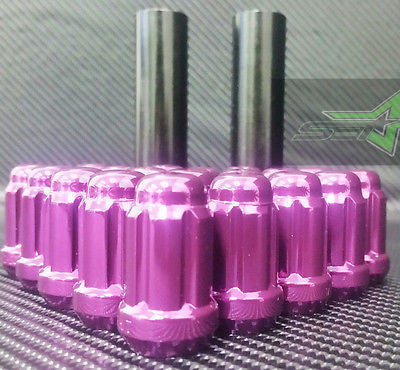 16 Purple Spline Tuner Racing Lug Nuts +2 Keys | 12X1.5| Fits Most Honda Acura | - Set Group USA - 1