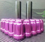 16 Purple Spline Tuner Racing Lug Nuts +2 Keys | 12X1.5| Fits Most Honda Acura | - Set Group USA - 1