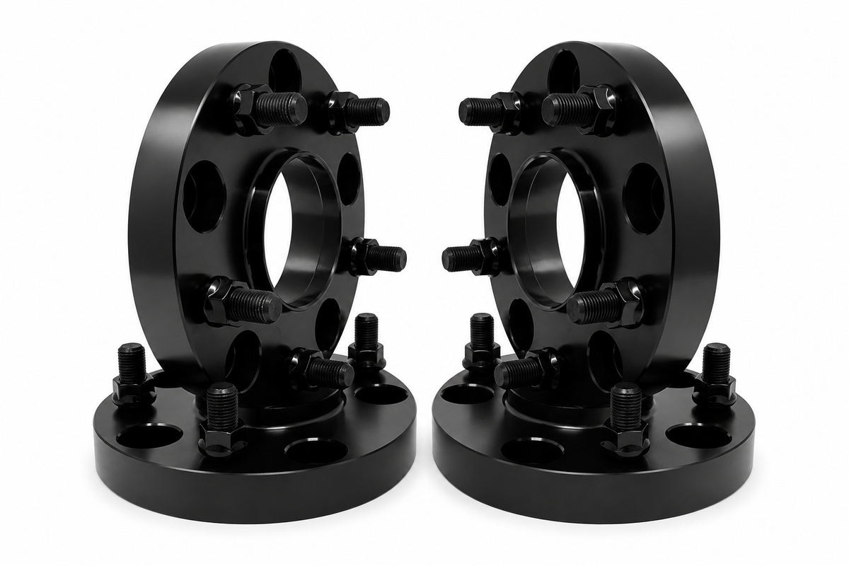 4x 5x4.75 Chevy Corvette C4 C5 C6 C7 1984-2019 Hub Centric Wheel Spacers | 1" Inch (25mm) | 12x1.5 Studs & Lug Nuts | 70.3mm Center Bore & Wheel Centering Lip | Forged 6061 T-6 Aerospace Grade Hard Anodized Aluminum