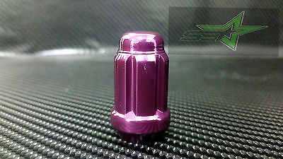 20 Purple Mustang Lug Nuts | Racing 6 Spline Lugs | 1/2"-20 | +2 Keys | 5X4.5 - Set Group USA - 2