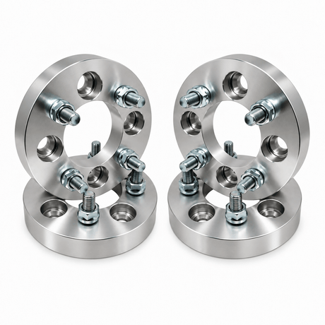 4x 4x4.5 Wheel Spacers | 1.5" Inch (38mm) | 12x1.5 Studs & Lug Nuts | 71mm Center Bore | Forged 6061 T-6 Aerospace Grade Hard Anodized Aluminum - SET Group USA