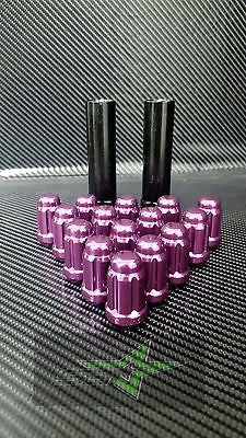 23 Purple Jeep Lug Nuts 6 Spline Tuner | 1/2"-20 | Closed End |+2 Keys 5X5 5X4.5 - Set Group USA - 4