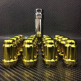 20 GOLD SPLINE TUNER RACING LUG NUTS | 12X1.5 | FITS MOST JDM HONDA ACURA | - Set Group USA - 3