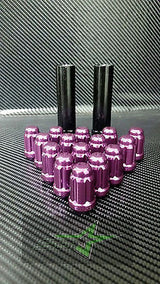 20 Purple Mustang Lug Nuts | 6 Spline Tuner | 1/2"-20 | + Key |5X4.5 Lightweight - Set Group USA - 4