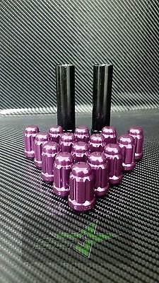 20 Purple Mustang Lug Nuts | 6 Spline Tuner | 1/2"-20 | + Key |5X4.5 Lightweight - Set Group USA - 4