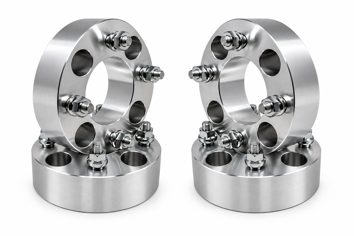 4x 4x110 Wheel Spacers | 2" Inch (50mm) | 12x1.25 Studs & Lug Nuts | 68mm Center Bore | Forged 6061 T-6 Aerospace Grade Hard Anodized Aluminum