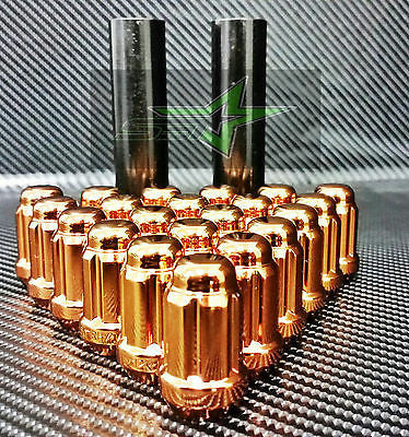 24 Orange Spline Lug Nuts +2 Keys | 12X1.5 |Fits Toyota Fj Tacoma Tundra 4Runner - Set Group USA - 1
