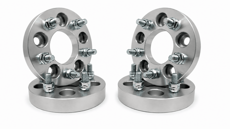 4x 5x5.5 Wheel Spacers | 2" Inch (50mm) | 14x1.5 Studs & Lug Nuts | 108mm Center Bore | Forged 6061 T-6 Aerospace Grade Hard Anodized Aluminum - SET Group USA