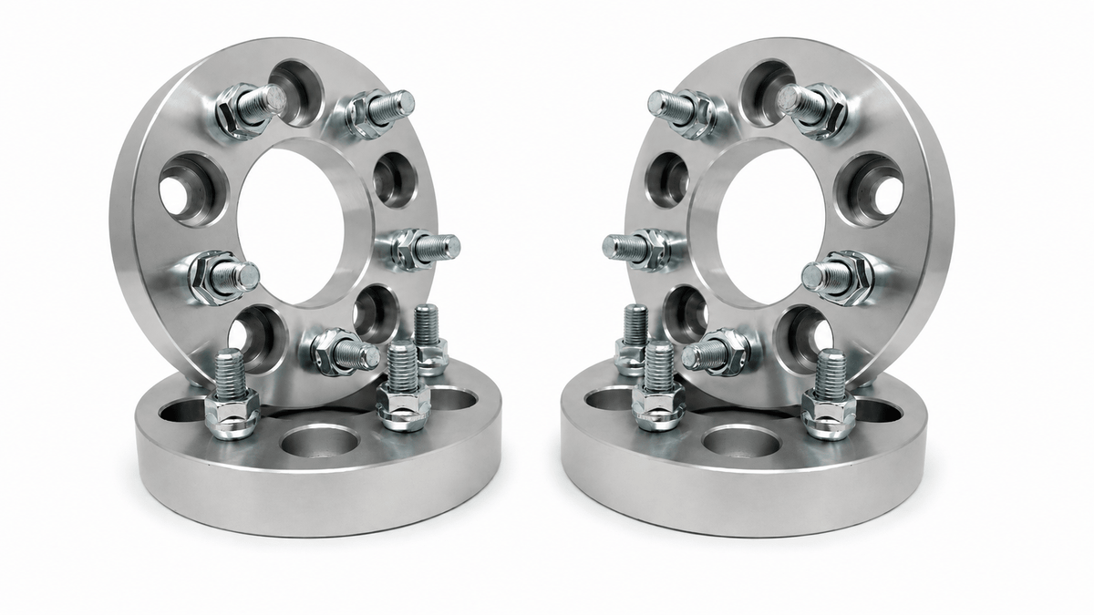4x 5x150 Toyota Tundra Sequoia Land Cruiser 2007-2021 Wheel Spacers | 1.5" Inch (38mm) | 14x1.5 Studs & Lug Nuts | 110mm Center Bore | Forged 6061 T-6 Aerospace Grade Hard Anodized Aluminum - SET Group USA
