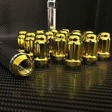 16 Gold Spline Tuner Racing Lug Nuts | 12X1.5 | Fits Most Jdm Honda Acura | - Set Group USA - 4