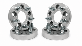 4x 5x4.75 Universal Fit 5x4.75 Or 5x120.7 Vehicles Wheel Spacers | 2" Inch (50mm) | 12x1.5 Studs & Lug Nuts | 82.55mm Center Bore | Forged 6061 T-6 Aerospace Grade Hard Anodized Aluminum - SET Group USA