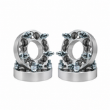 4x 5x110 Or 5x112 to 5x4.75 Wheel Adapters | 1.25" Inch Thick (32mm) | 12x1.5 Studs & Lug Nuts | 74mm Center Bore | Forged 6061 T-6 Aerospace Grade Hard Anodized Aluminum