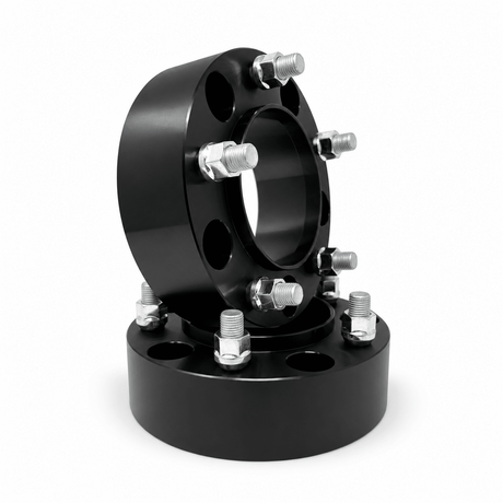 2x 5x150 Hub Centric Wheel Spacers | 1.5" Inch (38mm) | 14x1.5 Studs & Lug Nuts | 110mm Center Bore & Wheel Centering Lip | Forged 6061 T-6 Aerospace Grade Hard Anodized Aluminum - SET Group USA