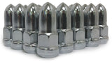 10 BULLET LUG NUTS CHROME BULGE ACORN | 1/2"-20 | CLOSED END | 5X4.5 | 5X114.3