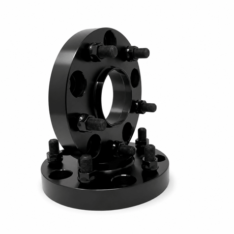 2x 5x120 Hub Centric Wheel Spacers | 1.5" Inch (38mm) | 14x1.5 Studs & Lug Nuts | 66.9mm Center Bore & Wheel Centering Lip | Forged 6061 T-6 Aerospace Grade Hard Anodized Aluminum - SET Group USA