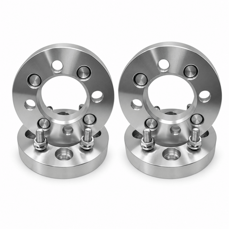 4x 4x4.5 Wheel Spacers | 1.5" Inch (38mm) | 12x1.5 Studs & Lug Nuts | 71mm Center Bore | Forged 6061 T-6 Aerospace Grade Hard Anodized Aluminum - SET Group USA