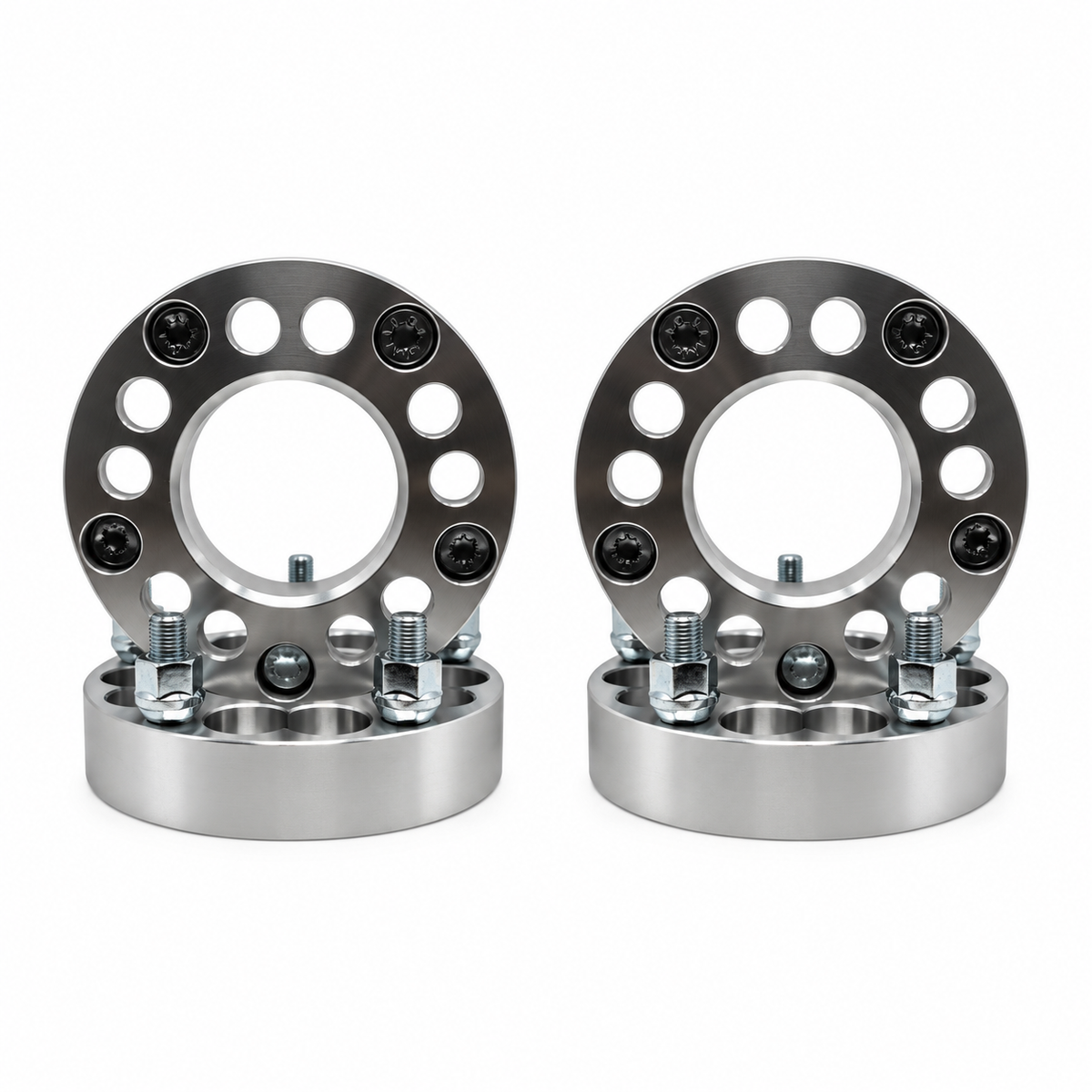 4x 5x4.75 Or 5x5 to 5x5 Wheel Adapters | 1.5" Inch Thick (38mm) | 1/2-20 Studs & Lug Nuts | 78.1mm Center Bore | Forged 6061 T-6 Aerospace Grade Hard Anodized Aluminum