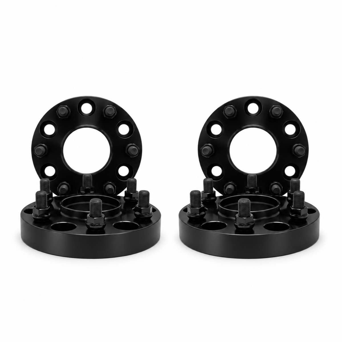 4x 6x4.5 Nissan Frontier Xterra Pathfinder 2005 & Newer Hub Centric Wheel Spacers | 1.25" Inch (32mm) | 12x1.25 Studs & Lug Nuts | 66.1mm Center Bore & Wheel Centering Lip | Forged 6061 T-6 Aerospace Grade Hard Anodized Aluminum