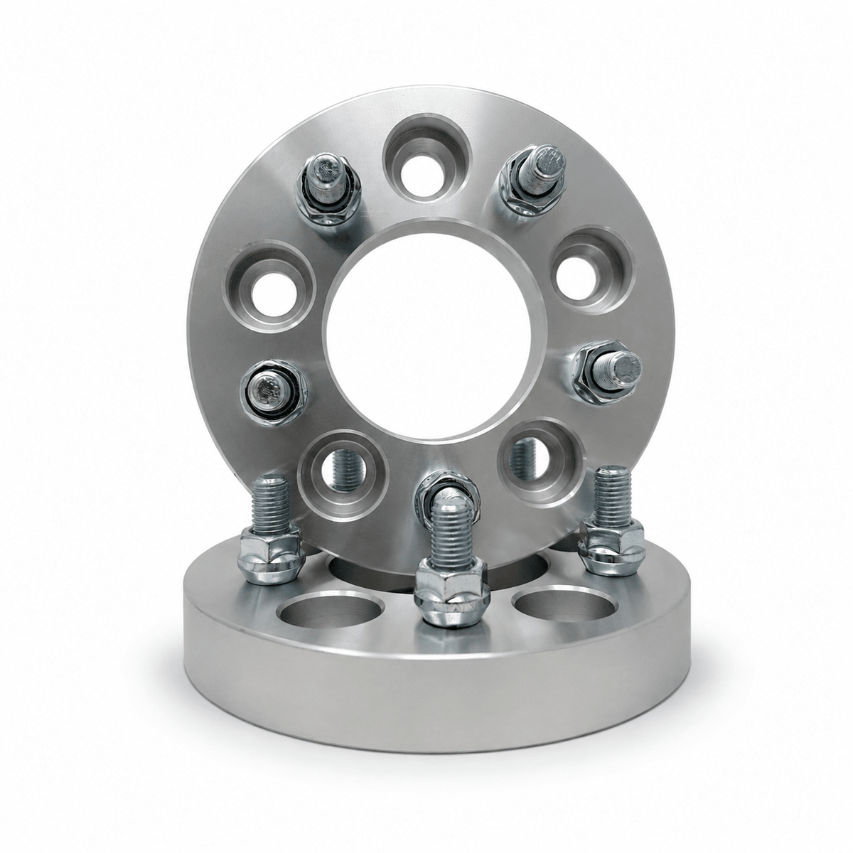 2x 5x4.75 to 5x5 Wheel Adapters | 1.25" Inch Thick (32mm) | Universal Fit 5x4.75 Or 5x120.7 Vehicles | 1/2-20 Studs & Lug Nuts | 74mm Center Bore | Forged 6061 T-6 Aerospace Grade Hard Anodized Aluminum - SET Group USA