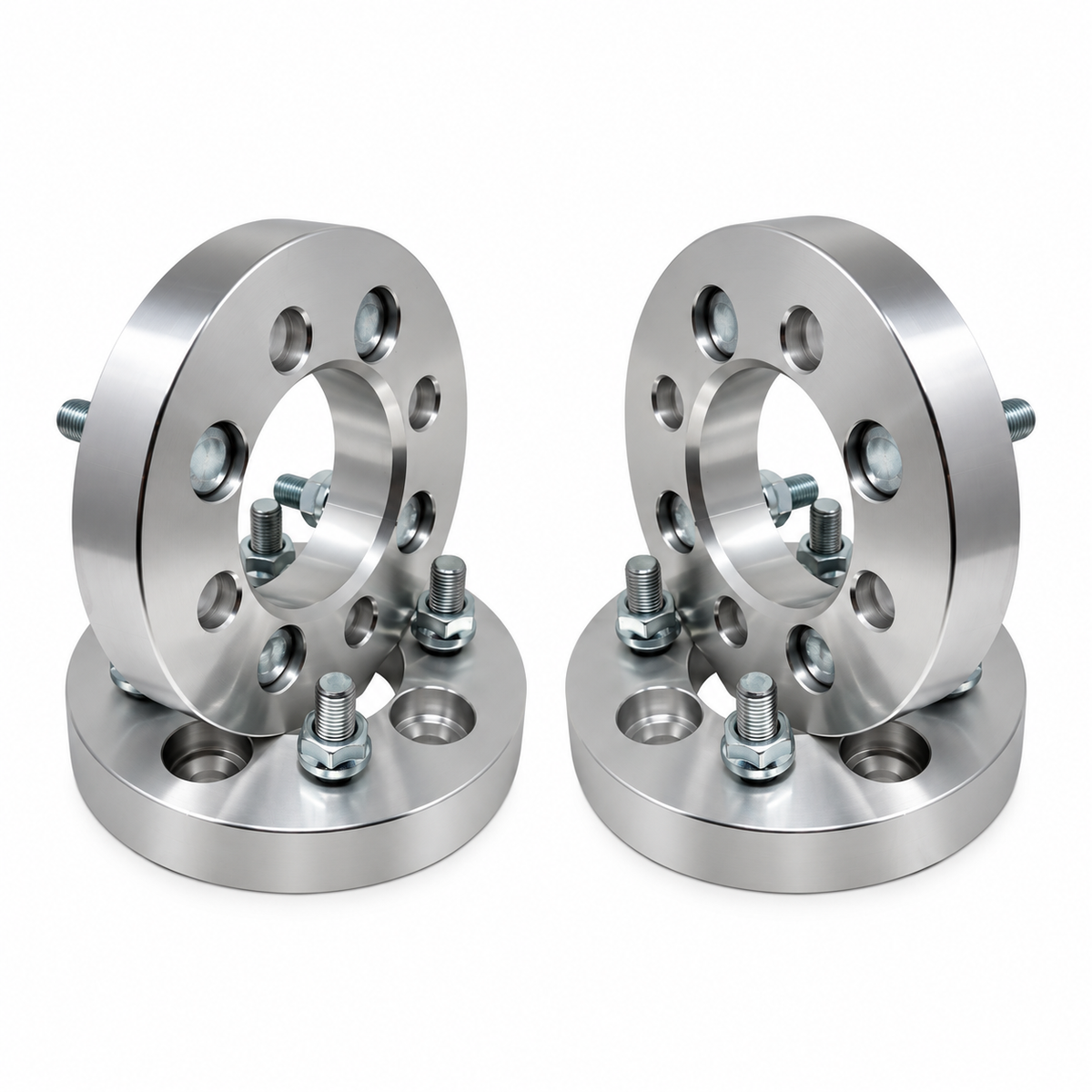 2x 4x100 Wheel Spacers | 1.25" Inch (32mm) | 12x1.5 Studs & Lug Nuts | 71mm Center Bore | Forged 6061 T-6 Aerospace Grade Hard Anodized Aluminum