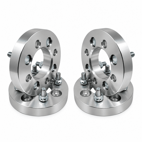 4x 4x4.5 Wheel Spacers | 1.5" Inch (38mm) | 12x1.5 Studs & Lug Nuts | 71mm Center Bore | Forged 6061 T-6 Aerospace Grade Hard Anodized Aluminum - SET Group USA
