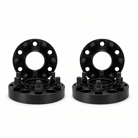 4x 6x135 to 6x5.5 Ford To Chevy Hub Centric Wheel Adapters | 1.25" Inch Thick (32mm) | 14x1.5 Studs & Lug Nuts | 87mm Center Bore & 78.1mm Wheel Centering Lip | Forged 6061 T-6 Aerospace Grade Hard Anodized Aluminum - SET Group USA