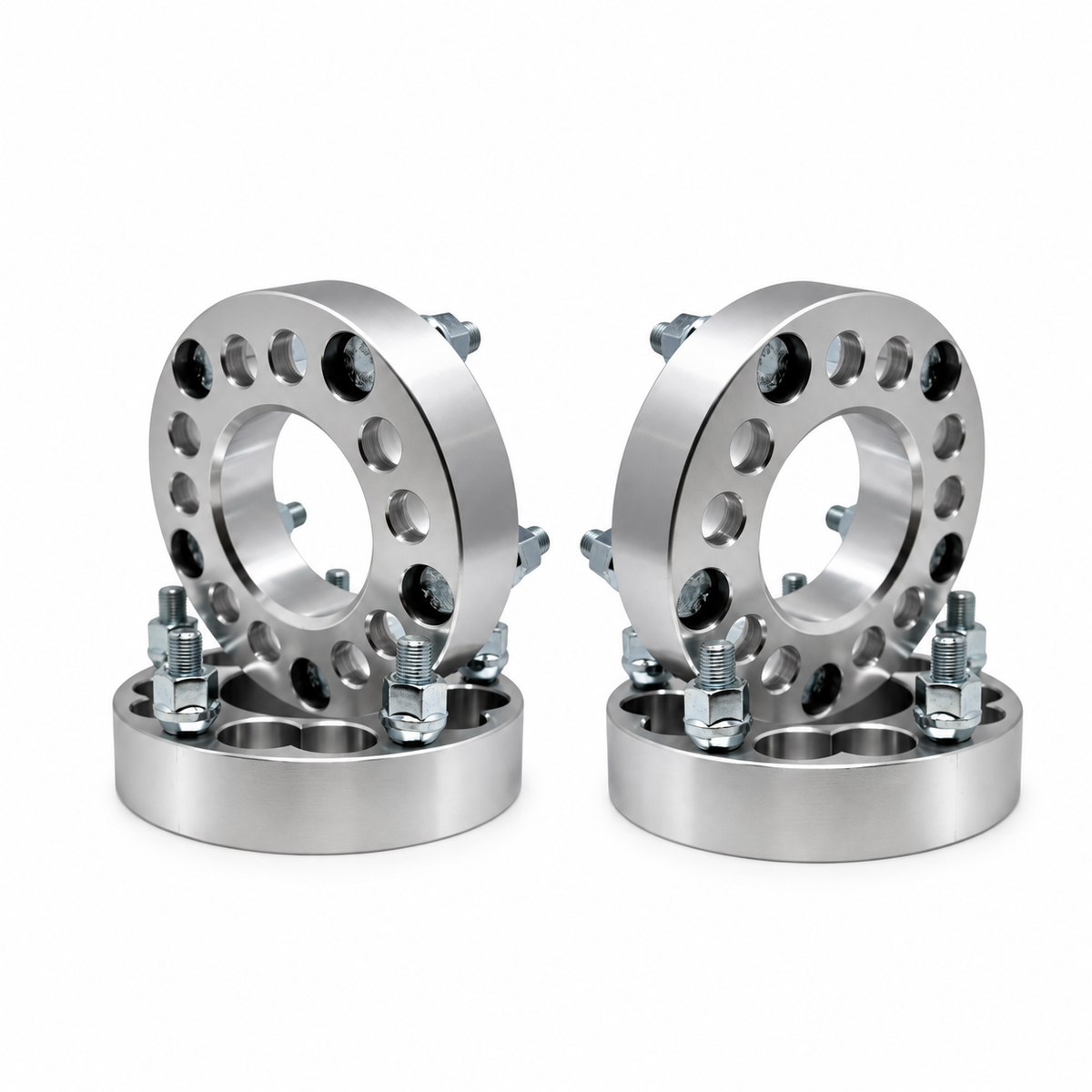 4x 5x4.75 Or 5x5 to 5x5 Wheel Adapters | 1.5" Inch Thick (38mm) | 1/2-20 Studs & Lug Nuts | 78.1mm Center Bore | Forged 6061 T-6 Aerospace Grade Hard Anodized Aluminum