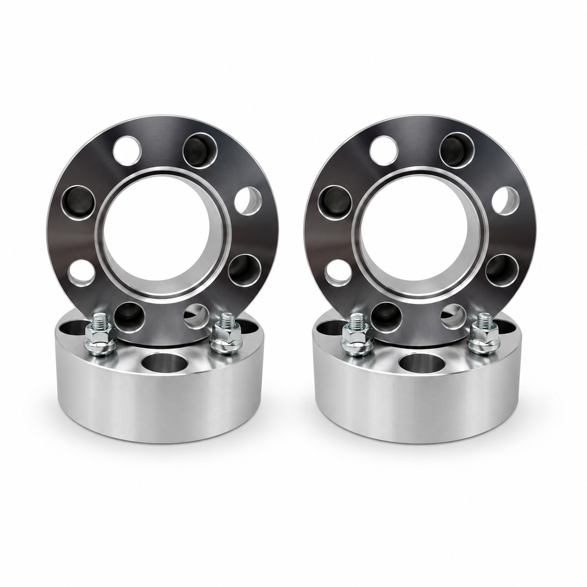4x 4x110 Wheel Spacers | 2" Inch (50mm) | 12x1.25 Studs & Lug Nuts | 68mm Center Bore | Forged 6061 T-6 Aerospace Grade Hard Anodized Aluminum