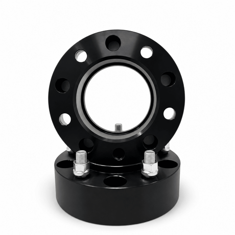 4x 5x150 Hub Centric Wheel Spacers | 2" Inch (50mm) | 14x1.5 Studs & Lug Nuts | 110mm Center Bore & Wheel Centering Lip | Forged 6061 T-6 Aerospace Grade Hard Anodized Aluminum - SET Group USA