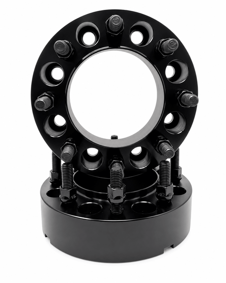 4x 8x180 Hub Centric Wheel Spacers | 2" Inch (50mm) | 14x1.5 Studs & Lug Nuts | 125mm Center Bore & Wheel Centering Lip | Forged 6061 T-6 Aerospace Grade Hard Anodized Aluminum - SET Group USA