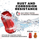 20 Red Mustang Lug Nuts | Racing 6 Spline Lugs | 1/2"-20 | +2 Keys |