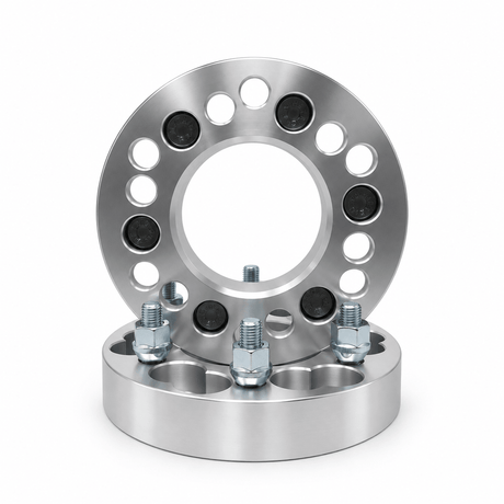 4x 6x5.5 Or 6x5 to 6x5.5 Wheel Adapters | 1.25" Inch Thick (32mm) | 12x1.5 Studs & Lug Nuts | 87.1mm Center Bore | Forged 6061 T-6 Aerospace Grade Hard Anodized Aluminum - SET Group USA