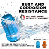20 Blue Mustang Lug Nuts | Racing 6 Spline Lugs | 1/2"-20 | +2 Keys |