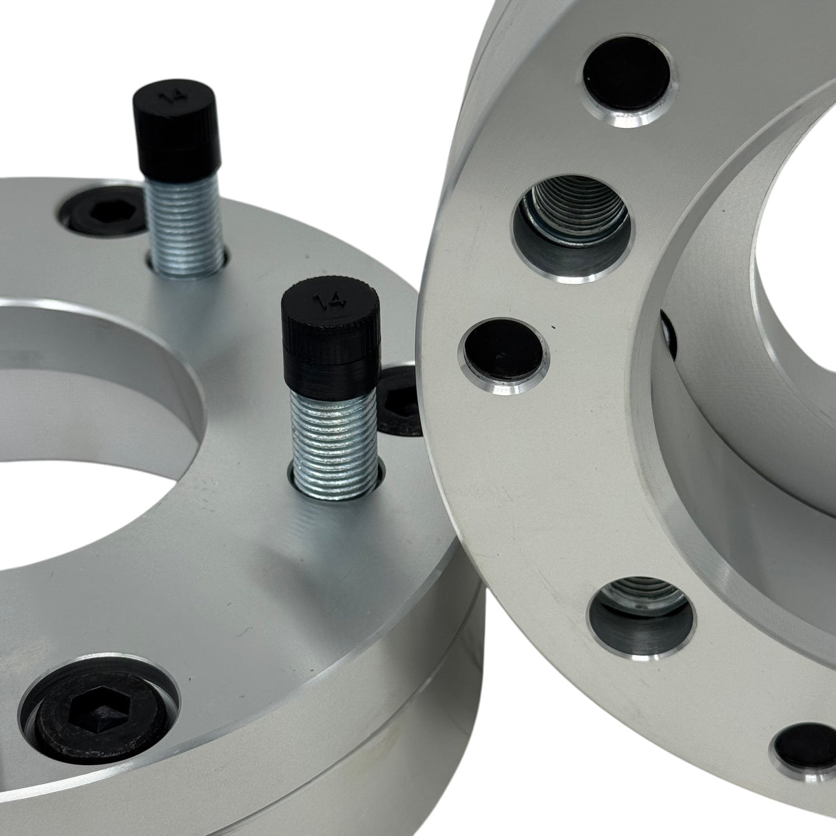 4 Wheel Adapters 6X5.5 To 5X135 | Use 5 Lug Wheels On 6 Lug Car | 2" Inch Thick 14x1.5 Studs & Lugs
