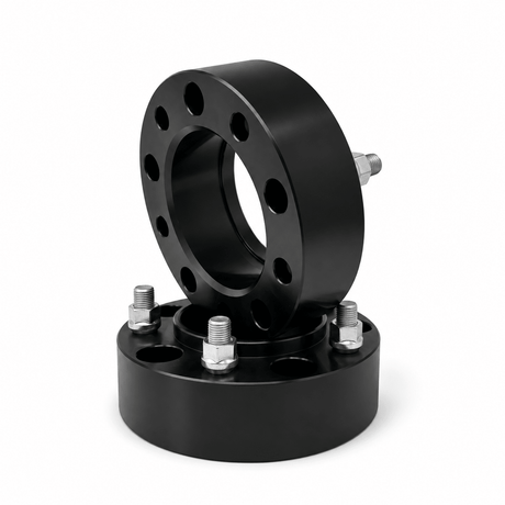 4x 5x150 Hub Centric Wheel Spacers | 1.5" Inch (38mm) | 14x1.5 Studs & Lug Nuts | 110mm Center Bore & Wheel Centering Lip | Forged 6061 T-6 Aerospace Grade Hard Anodized Aluminum - SET Group USA